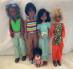 Mattel Sunshine Family Dolls Mom Dad Grandpa Grandma Baby Black African American