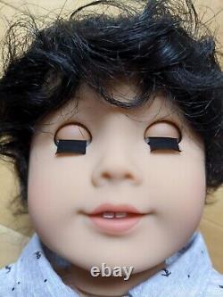 Michael Custom OOAK Boy American Girl Doll Black Hair Brown Eyes Brother Logan
