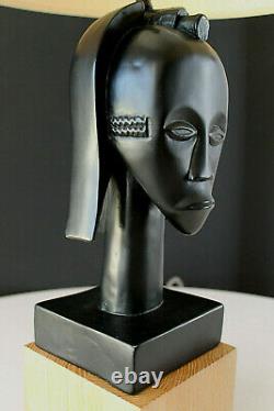 Mid Century 1950's Brach-Allen Studio Modernist African Bust Table Lamp