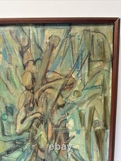 Mid Century Cubist Painting Musician Milt Simon African American Black Artist