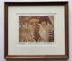 Mid Century Modern Maryellen Schafer Intaglio Print African American Black Girl