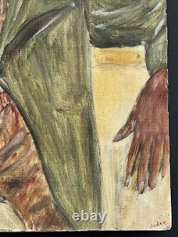 Mid-century Black Americana African American Figurative Expressionist Portrait