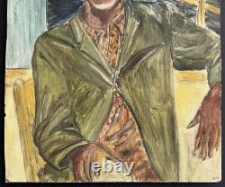 Mid-century Black Americana African American Figurative Expressionist Portrait