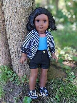 Miriana Custom American Girl Doll OOAK Black Hair Brown Decal Eyes Josefina