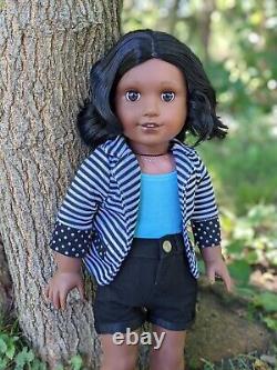 Miriana Custom American Girl Doll OOAK Black Hair Brown Decal Eyes Josefina