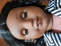 Miriana Custom American Girl Doll OOAK Black Hair Brown Decal Eyes Josefina