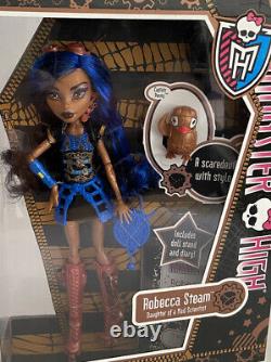 Monster High First Wave 2012 ROBECCA STEAM Doll w Captain Penny X3652 NRFB Issue