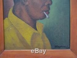 Montana Taylor's Blues Painting African American Black Americana Mystery Artist