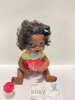 My Baby Alive Black AFRICAN AMERICAN Doll 2010 Interactive Talk Eat Poops Works