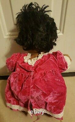 My Child girl doll African American brown eyes black hair vintage Mattel 14