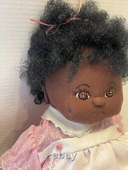My Child vintage 1985 Mattel black African American baby doll plush toy kitsch