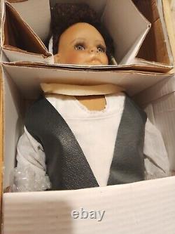 NEW 24in MOLLY BY KAYE WIGGS DOTY WINNING AFRICAN AMERICAN BLACK PORCELAIN DOLL