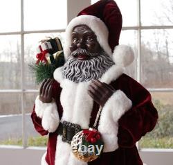 NEW African American Black Santa Claus BIG 33 Christmas Greeter FREE SHIPPING