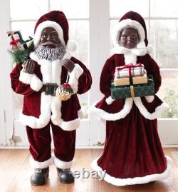 NEW African American Black Santa & Mrs. Claus Christmas Greeters/Nearly 3' Tall