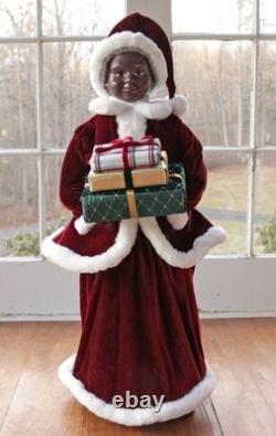 NEW African American Black Santa & Mrs. Claus Christmas Greeters/Nearly 3' Tall