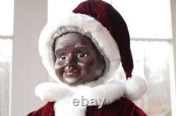 NEW African American Black Santa & Mrs. Claus Christmas Greeters/Nearly 3' Tall