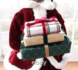 NEW African American Black Santa & Mrs. Claus Christmas Greeters/Nearly 3' Tall