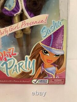 NEW Bratz Party Girl Style Sasha Figure African American Black Doll Retired 2009