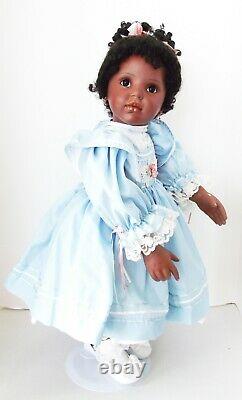 NEW DONNA RUBERT 24 in CHARLA AFRICIAN AMERICAN BLACK PORCELAIN DOLL ARTWORKS