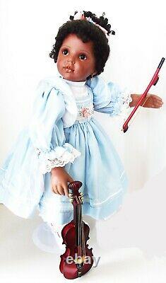 NEW DONNA RUBERT 24 in CHARLA AFRICIAN AMERICAN BLACK PORCELAIN DOLL ARTWORKS