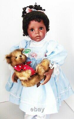 NEW DONNA RUBERT 24 in CHARLA AFRICIAN AMERICAN BLACK PORCELAIN DOLL ARTWORKS