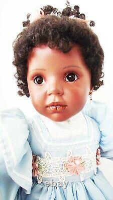 NEW DONNA RUBERT 24 in CHARLA AFRICIAN AMERICAN BLACK PORCELAIN DOLL ARTWORKS