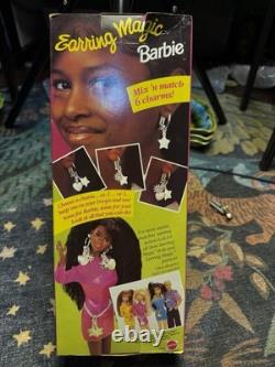NIB New 1992 Vintage Black African American Earring Magic Barbie #2374 ToysRus