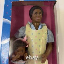 NOS The Heart Family Bathtime Fun Daddy & Baby Girl AFRICAN AMERICAN BLACK