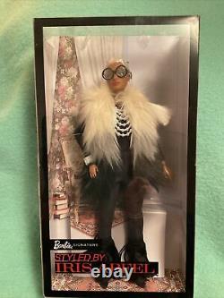 NRFB 2018 Barbie Collector IRIS APFEL Faux Fur Barbie Doll BRAND NEW Sealed