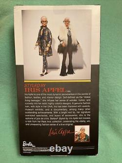 NRFB 2018 Barbie Collector IRIS APFEL Faux Fur Barbie Doll BRAND NEW Sealed