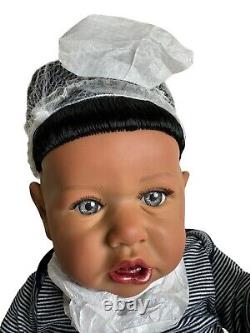 NWTG African American Reborn Baby Doll Newborn Black Lifelike 22 Inches RBG-33
