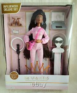 Naturalistas 7 African American Fashion Dolls and 3 Clothing Sets Complete NEW