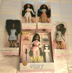 Naturalistas 7 African American Fashion Dolls and 3 Clothing Sets Complete NEW