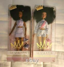 Naturalistas 7 African American Fashion Dolls and 3 Clothing Sets Complete NEW