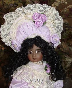 New Antique Reproduction Tete Jumeau Patricia Loveless Black Aa Porcelain Doll