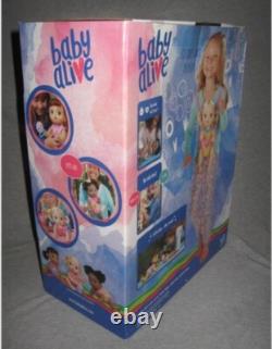 New Baby Alive Baby Go Bye Bye Doll Dark Brown Curly Hair African American Black