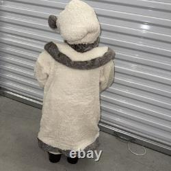 New Santa Claus African American Black 36 Christmas Greeter Display Faux Fur