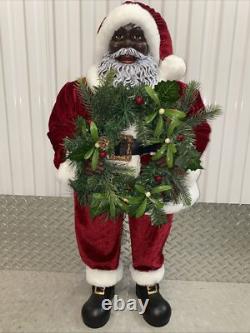 New Santa Claus African American Black 36 Greeter Christmas Doll Store Display