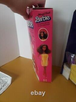 New open box 3989 A/A Magic curl Barbie 1981 black vintage rare