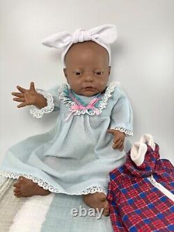 Newborn Baby Shivers Rare Doll Black Tyco Irwin African American HTF Outfit'89