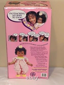 Nib 1992 African American Baby Loves To Talk Electronic Talking Doll Toy Biz New