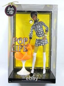 Nib Barbie Doll 2008 Pop Life Gold Label Black Aa N6598 50th Anniversary