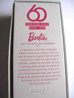 Nib Nrfb Barbie 2018 60th Anniversary Sparkles Black African American Doll