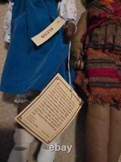 Nine Vintage Black African American Dolls