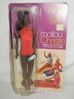 Nrfb 1970 Mattel The Sun Set African American Black Malibu Christie Doll #7745