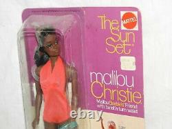 Nrfb 1970 Mattel The Sun Set African American Black Malibu Christie Doll #7745