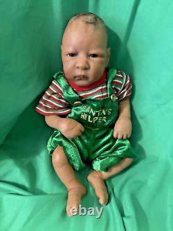 OOAK African American Clay Baby Cannon Janet Paulger of Lullaby Dolls 16 2006