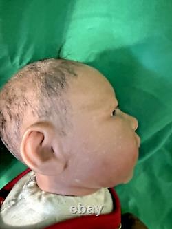 OOAK African American Clay Baby Cannon Janet Paulger of Lullaby Dolls 16 2006
