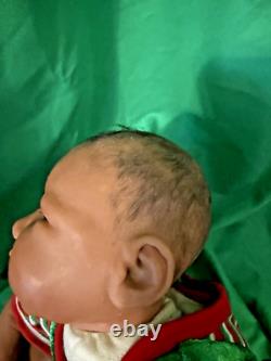 OOAK African American Clay Baby Cannon Janet Paulger of Lullaby Dolls 16 2006