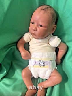 OOAK African American Clay Baby Cannon Janet Paulger of Lullaby Dolls 16 2006